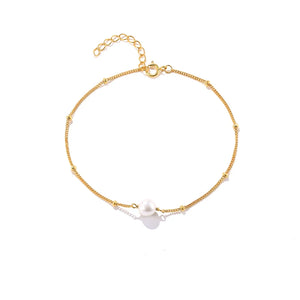 Natural Pearl Bracelet Silver 925 Sterling Original 18K Fine Jewelry