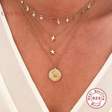 Stars Moon Lightning 925 Silver Necklace