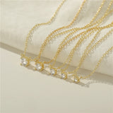 925 Silver Zircon Pendant Necklace Chain For Women