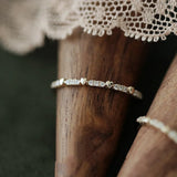 Gold-Plated Heart Zircon Ring, Minimalist Sterling Silver Jewelry