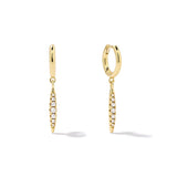 Sterling Silver Zirconia Pendant Hoop Earrings