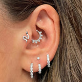925 Silver Small Hoop Earrings Cartilage Piercing Jewelry