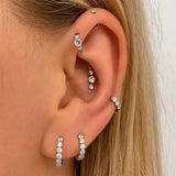 925 Silver Small Hoop Earrings Cartilage Piercing Jewelry