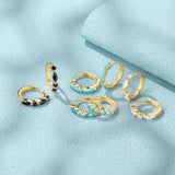 Ocean 925 Sterling Silver Hoop Earrings for Women