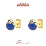 Fruit Enamel Stud Earrings 925 Silver Avocado Orange Mango Strawberry