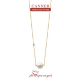 Pearl Zircon 925 Silver Necklace Collar Long Chain Rock Punk Fine Jewelry