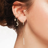 925 Sterling Silver Plated Chain Hoop Earrings for Women