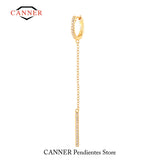 925 Sterling Silver Plated Chain Hoop Earrings for Women