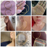 925 Sterling Silver Circle Hoop Earrings 50mm
