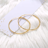 925 Sterling Silver Circle Hoop Earrings 50mm