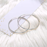 925 Sterling Silver Circle Hoop Earrings 50mm