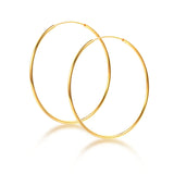 925 Sterling Silver Circle Hoop Earrings 50mm