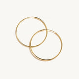 925 Sterling Silver Circle Hoop Earrings 50mm