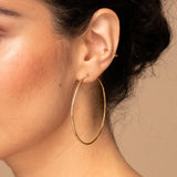 925 Sterling Silver Circle Hoop Earrings 50mm
