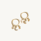 Sterling Silver Small Cross Hoop Earrings