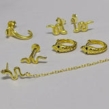 Snake Series Dangle Cartilage Piercing 925 Silver Studs Earrings