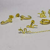 Snake Series Dangle Cartilage Piercing 925 Silver Studs Earrings