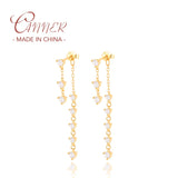 925 Sterling Silver Drop Long Hanging Earrings Tassel Earring Stylish Jewelry