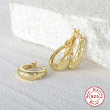 925 Sterling Silver Round Thick Hoops Earrings 8/9/11mm