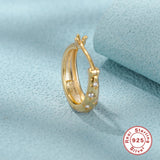925 Sterling Silver Round Thick Hoops Earrings 8/9/11mm