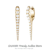 925 Sterling Silver Hoop Earrings For Women Punk Party Jewelry