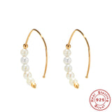 925 Sterling Silver Pearl Beads Stud Earring Hooks for DIY Jewelry