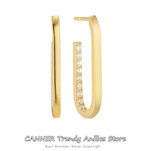 925 Sterling Silver Geometric Square Stud Earrings for Women