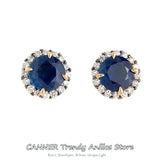 Plata Real 925 Sterling Silver Zircon Stud Earring - Women's Jewelry