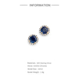 Plata Real 925 Sterling Silver Zircon Stud Earring - Women's Jewelry