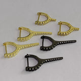 Punk Spike Zircon Hoop Earrings 925 Silver Huggies Piercing Jewelry