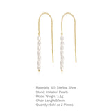 Plata 925 Silver Tassel Dangle Earring for Women Anniversary Wedding Party