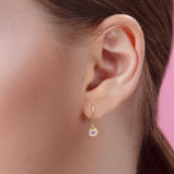 Purple Flower Silver 925 Earrings For Women Zirconia
