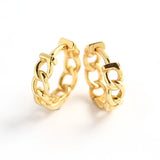 925 Silver Punk Hip-Hop Stud Earrings for Women