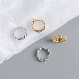 925 Silver Punk Hip-Hop Stud Earrings for Women