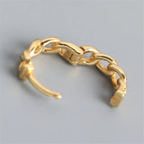 925 Silver Punk Hip-Hop Stud Earrings for Women