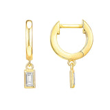 925 Sterling Silver Drop Earrings Round Pendant Jewelry Accessories