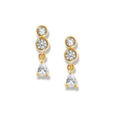 925 Sterling Silver Small Stud Earrings with Zircon
