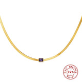 925 Silver Snake Chain Choker Necklace Fine Jewelry