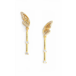 925 Silver Butterfly Pearl Ear Piercing Stud Earrings