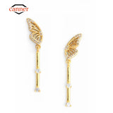 925 Silver Butterfly Pearl Ear Piercing Stud Earrings