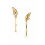 925 Silver Butterfly Pearl Ear Piercing Stud Earrings