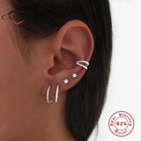 925 Silver Ear Cuff Clip Earrings no Piercing Jewelry Gift