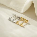 925 Silver Zircon Ear Studs Cross Star C-shape Earrings