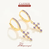 925 Silver Pearl French Cross Lightning Earrings
