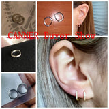 925 Silver Earrings Micro Inlay Hoops Zircon Jewelry Brincos 6 7 8 9mm