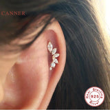 925 Silver Petal Horse Eye Piercing Stud Earrings
