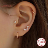 925 Silver Petal Horse Eye Piercing Stud Earrings