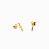 925 Sterling Silver Dagger Stud Earrings Zircon Diamond Pendientes