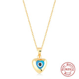 925 Silver Devil Eye Pendant Necklace for Women