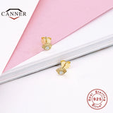 925 Silver Eye Zircon Stud Earrings Women Piercing Earings Fine Jewelry